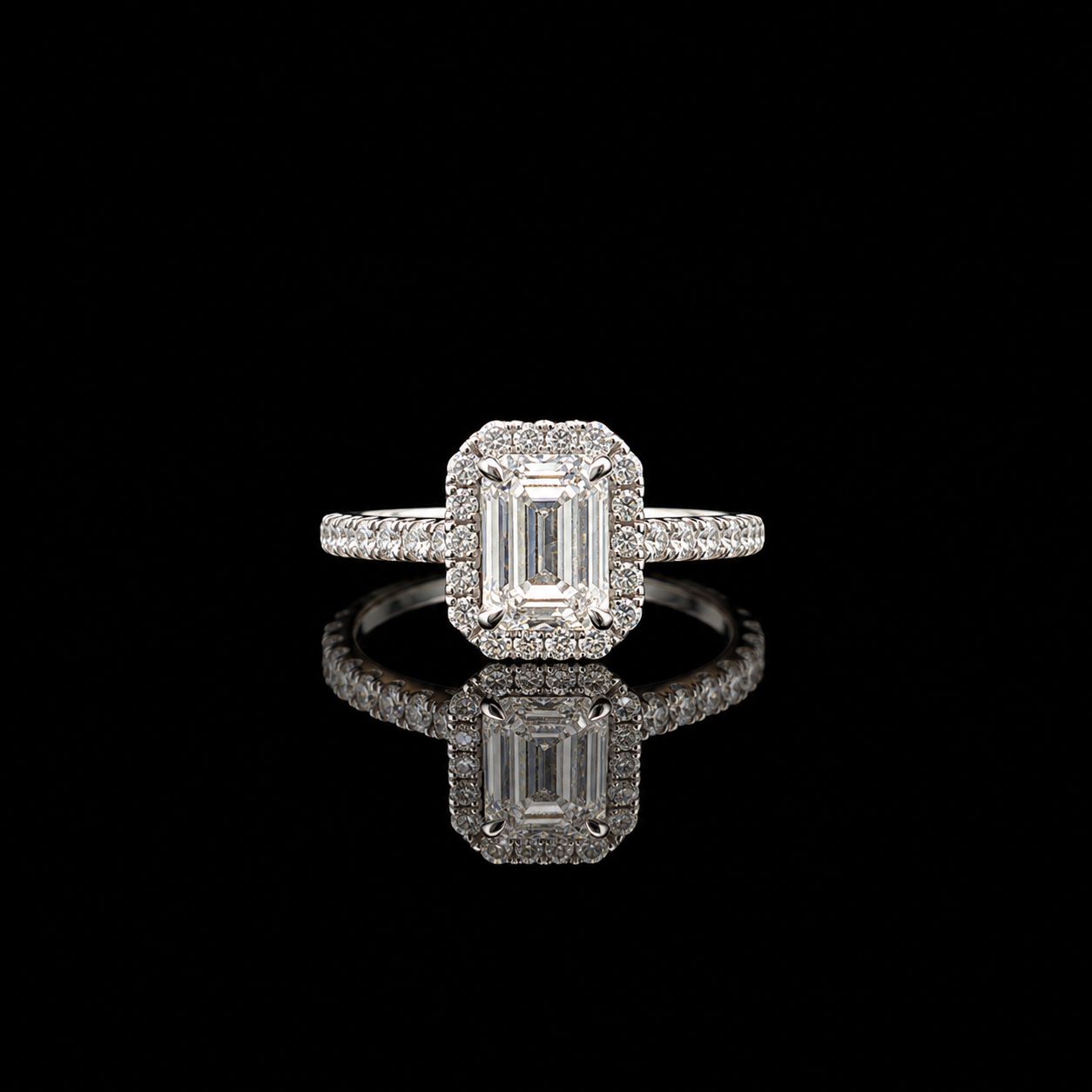 14k White Gold 4.0g 2.7ct Emerald