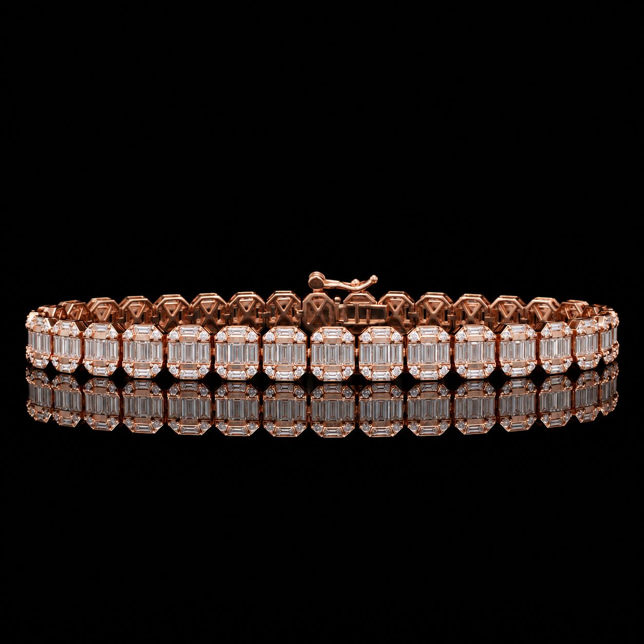 10k Rose Gold 26.4g 6.26ct Baguette