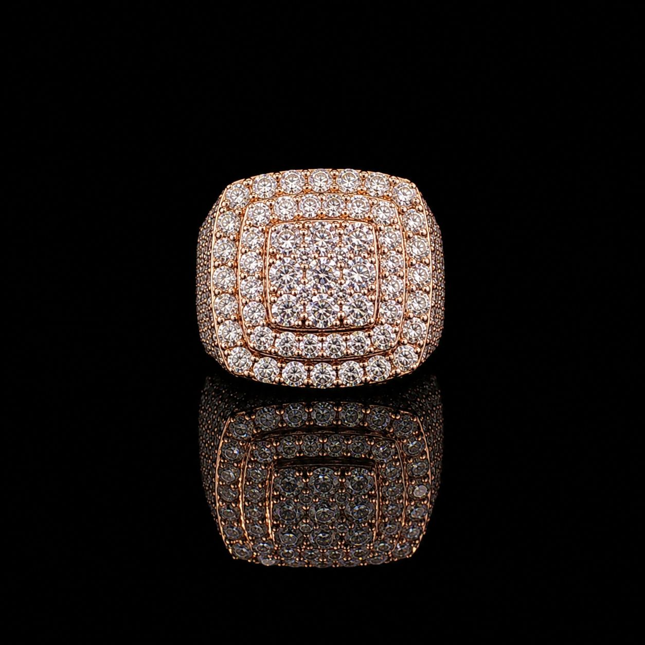 14k Rose Gold 21.3g 6.82ct Cluster