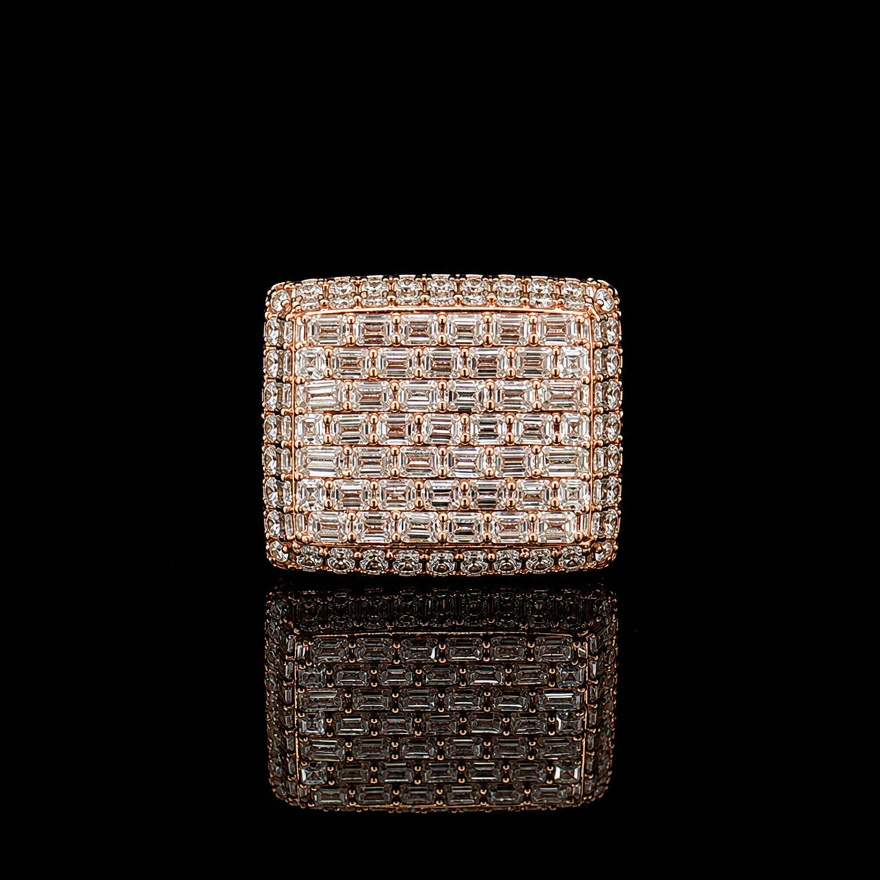14k Rose Gold 39.3g 13ct Baguette
