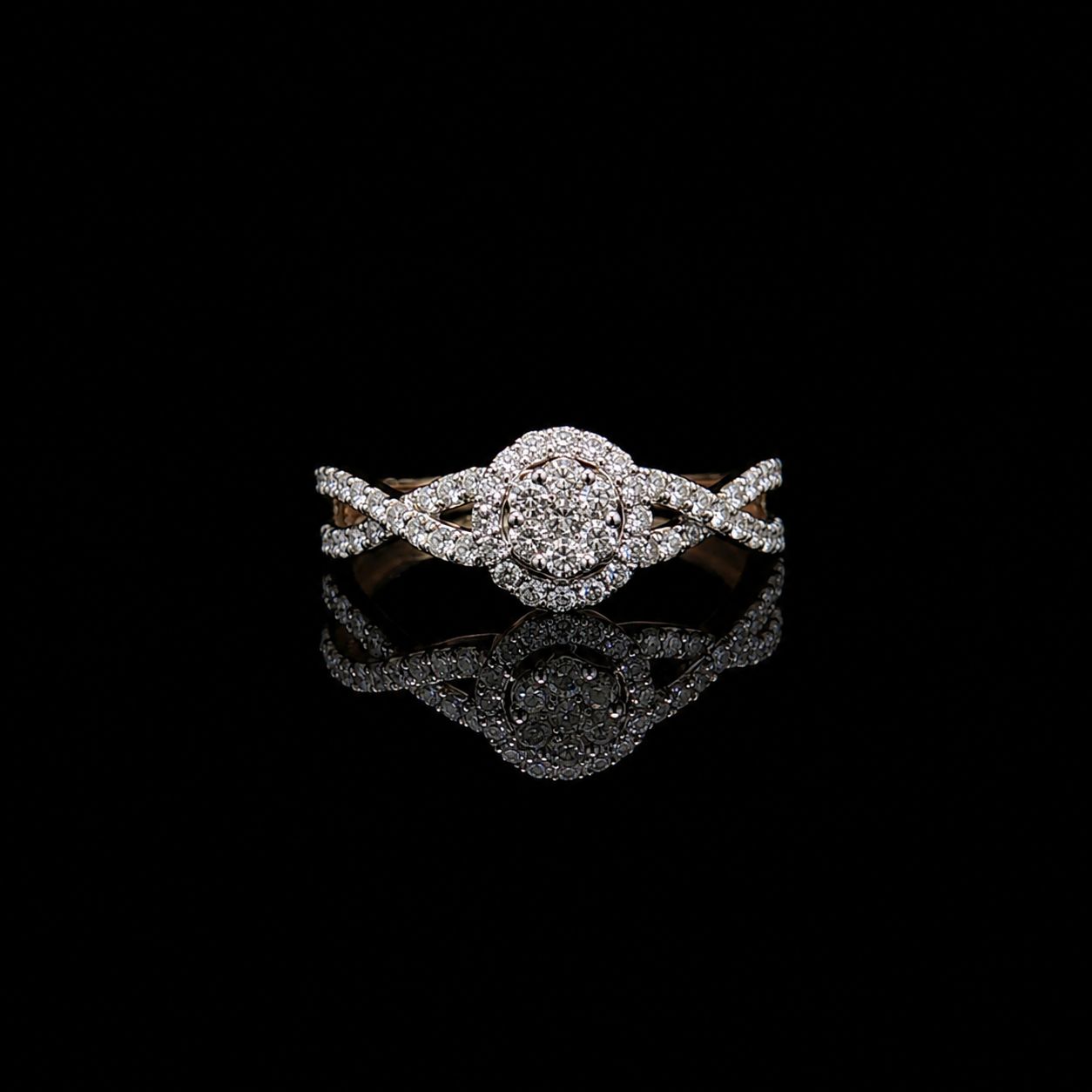 10k Yellow Gold 1.8g 0.58ct Flower
