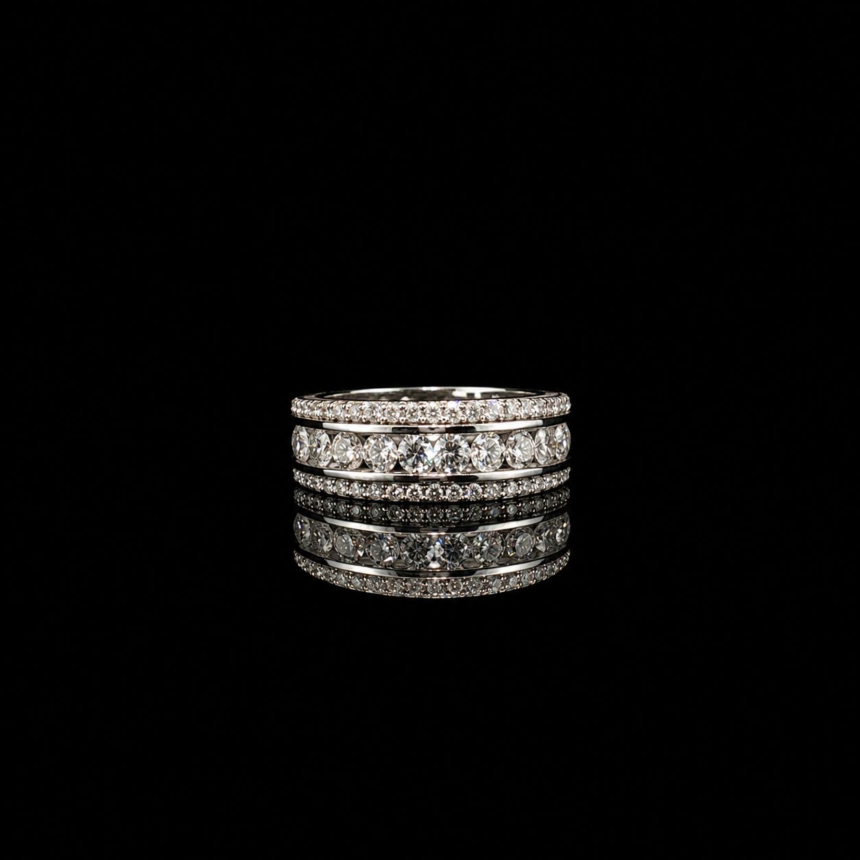 10k White Gold 5.8g 1.41ct Band