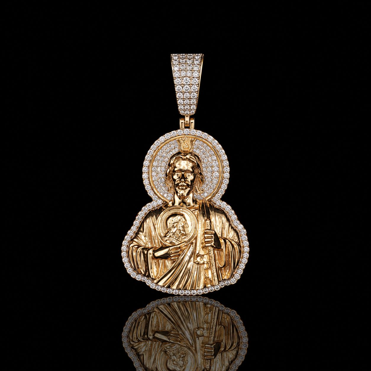 14k Yellow Gold 15.5g 1.2ct St. Jude Thaddeus