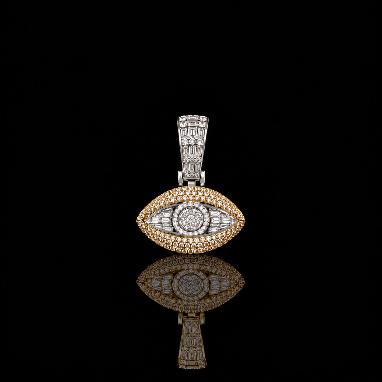 14k Yellow/White Gold 6.2g 1.32ct Eye