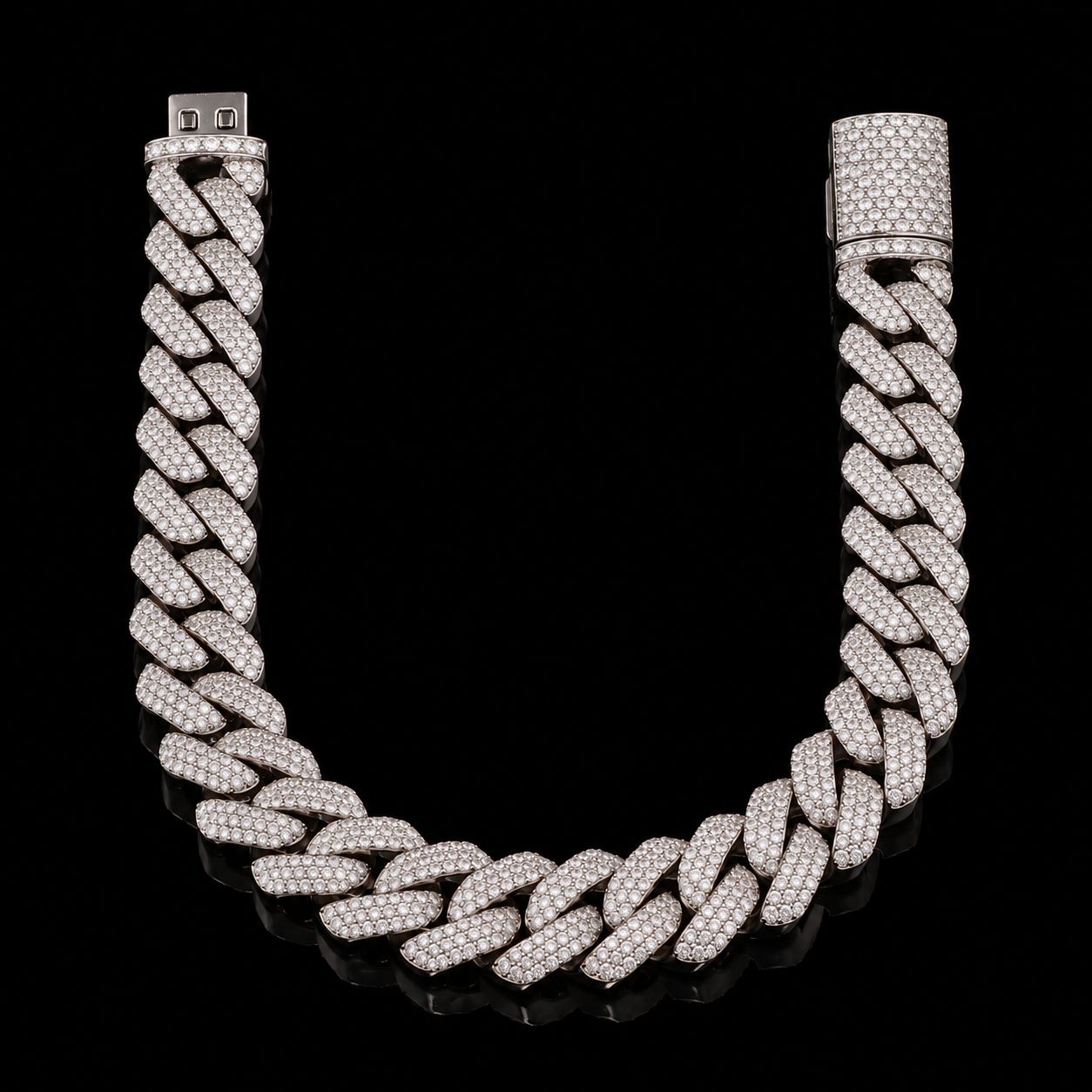 10k White Gold 58.2g 7.03ct Cuban