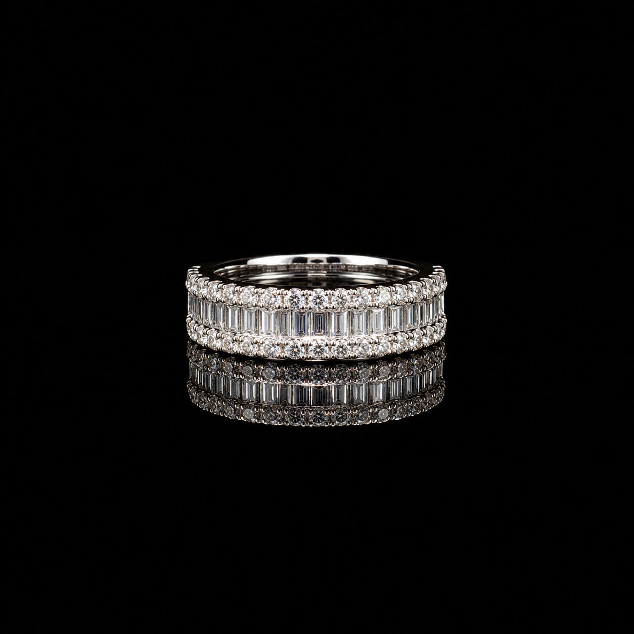 10k White Gold 5.3g 1.94ct Band