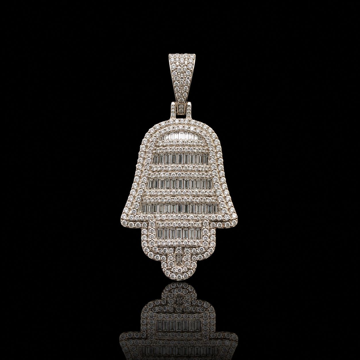 10k White Gold 8.2g 2.25ct Hamsa