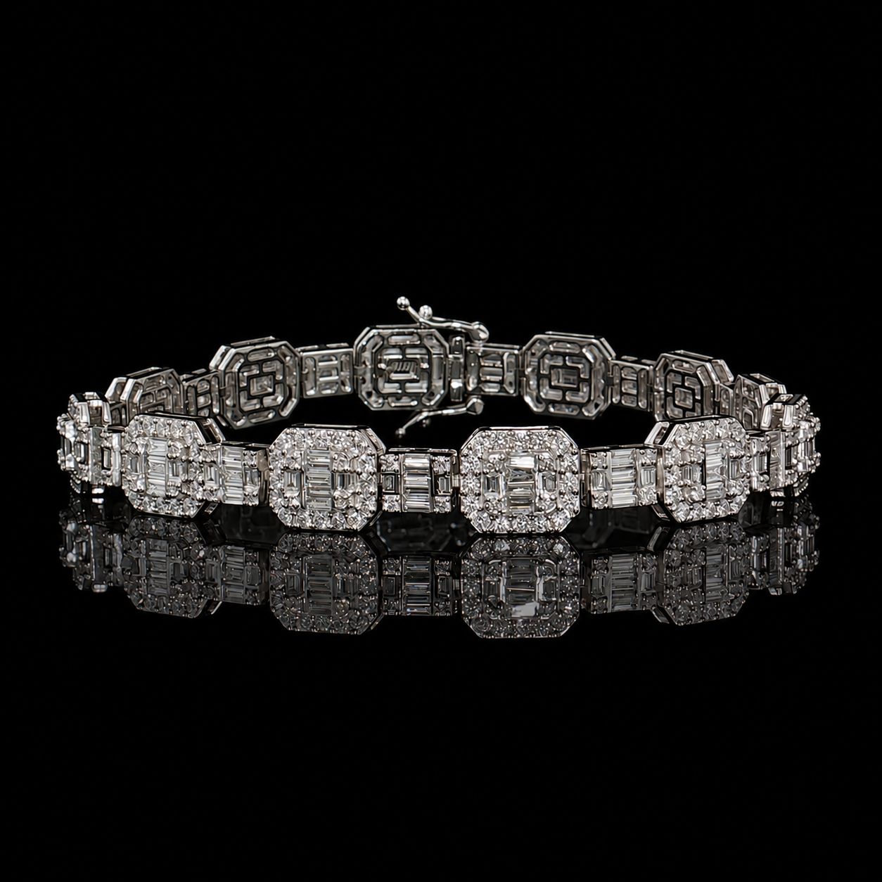 10k White Gold 24.0g 6.25ct Diamond Tennis
