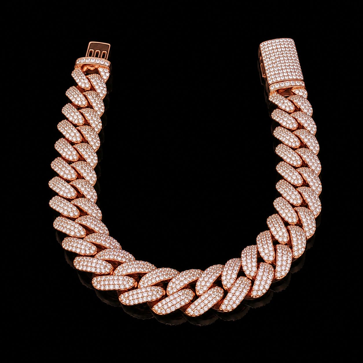 10k Rose Gold 95.8g 11.51ct Cuban
