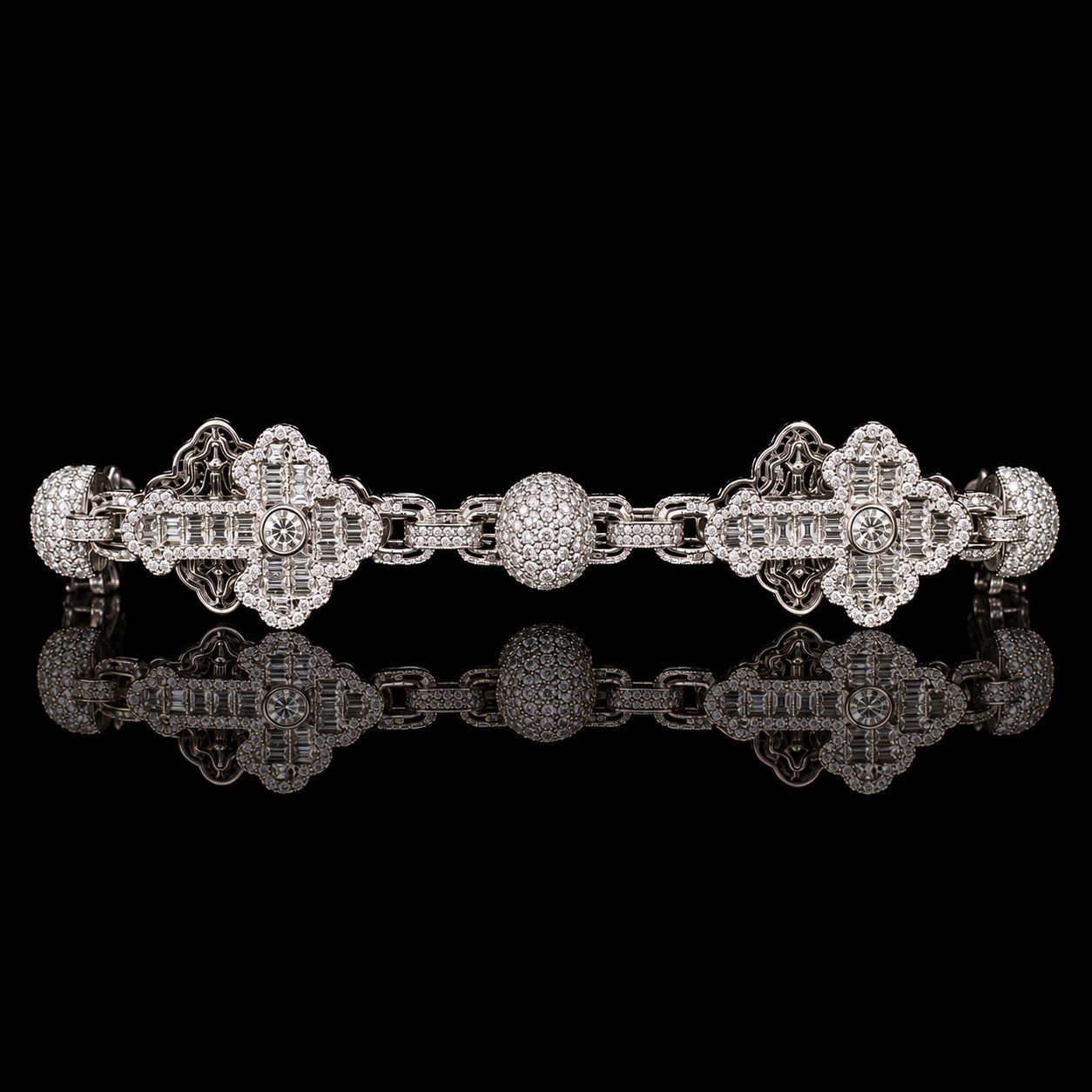 10k White Gold 33.9g 8.1ct Cross