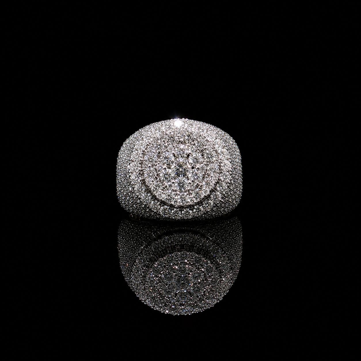 10k White Gold 15.6g 5.11ct Cluster