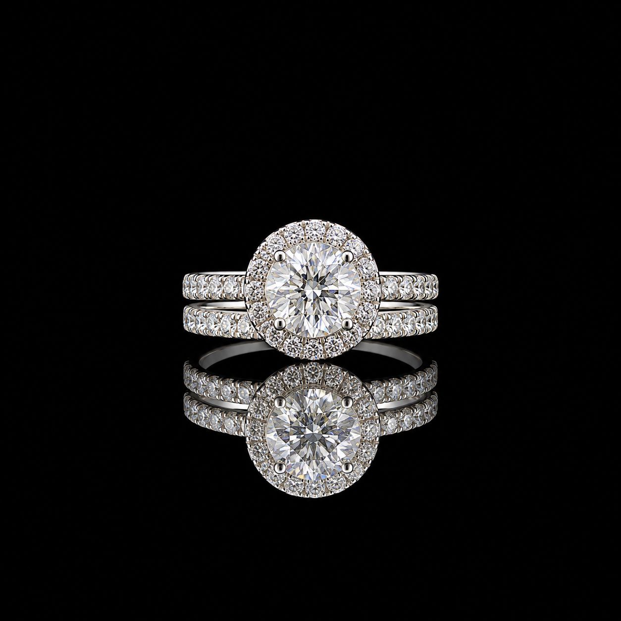 14k White Gold 7.6g 5.56ct Halo