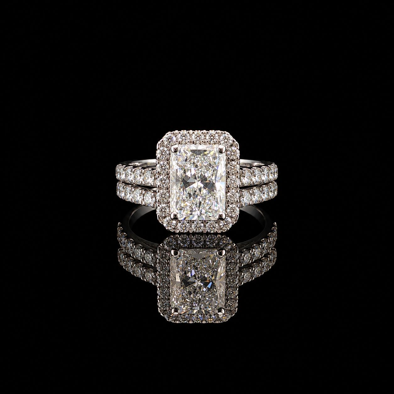 14k White Gold 7.6g 5.47ct Halo