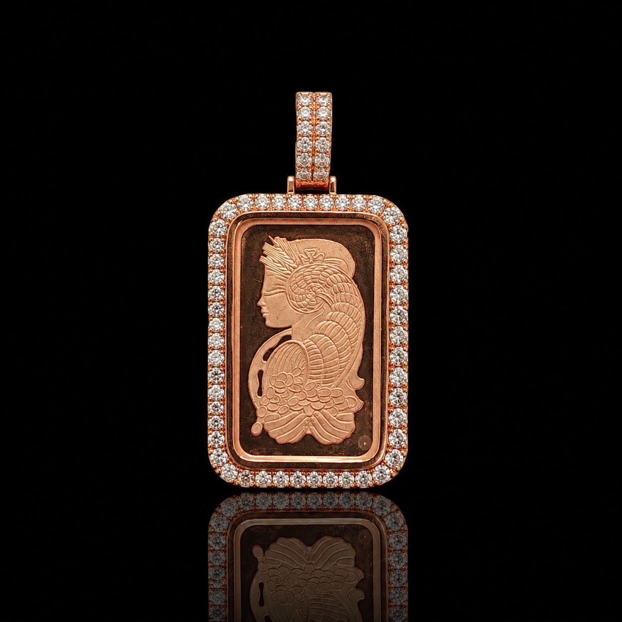 24k Rose Gold 50.7g 3.15ct Gold Bar