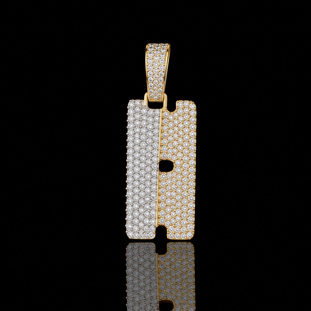 10k Yellow/White Gold 6.9g 2.75ct Razor