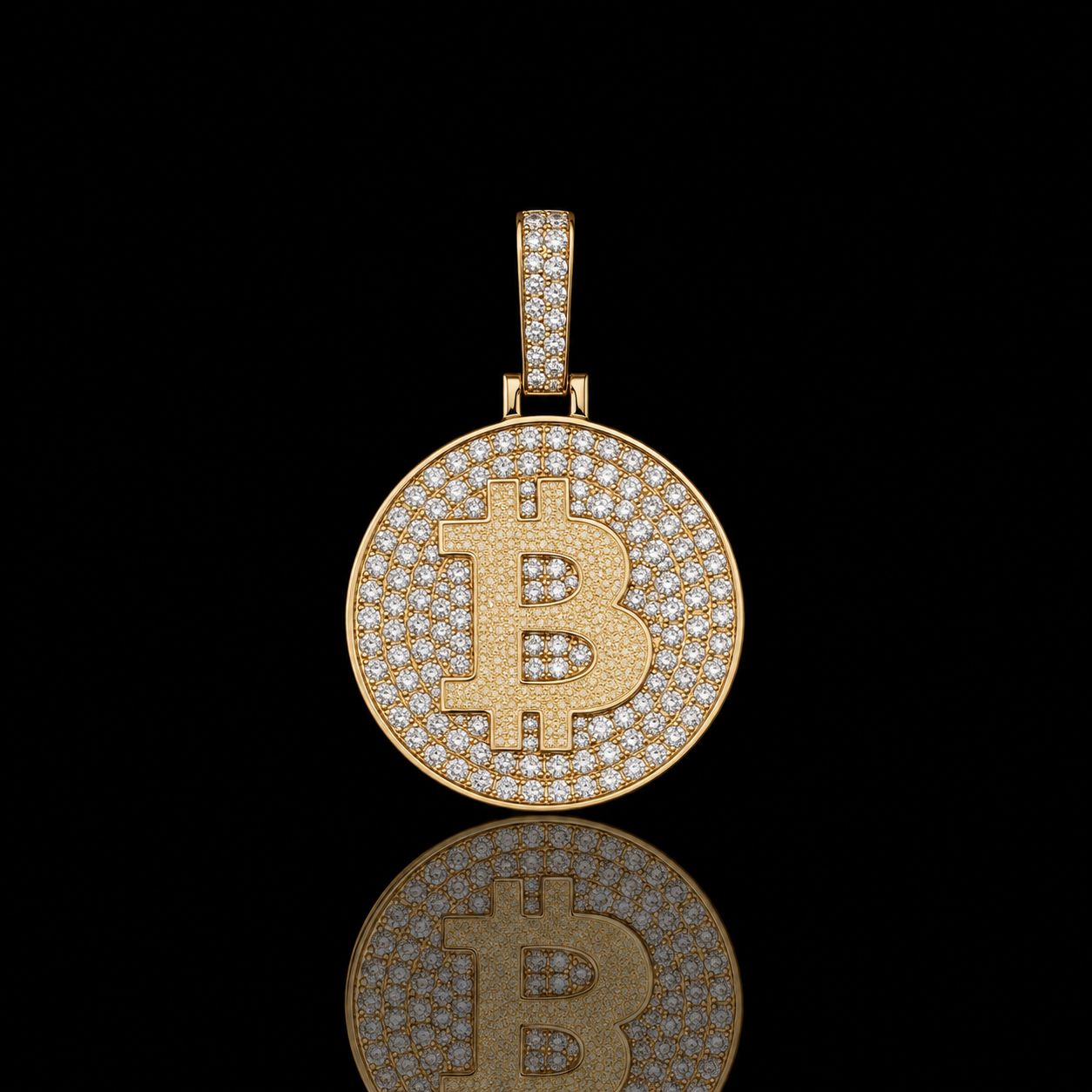 14k Yellow Gold 5.0g 1.15ct Bitcoin