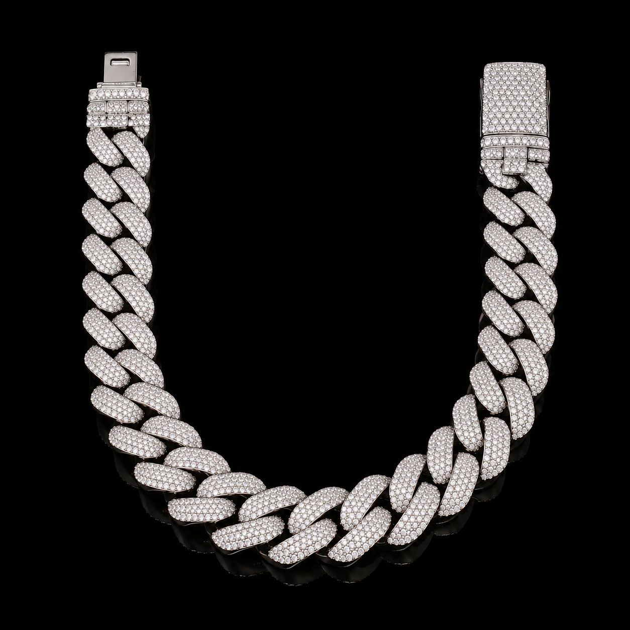 10k White Gold 122.6g 22ct Cuban