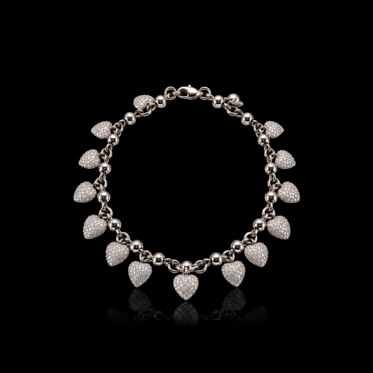 10k White Gold 26.5g 5.25ct Heart