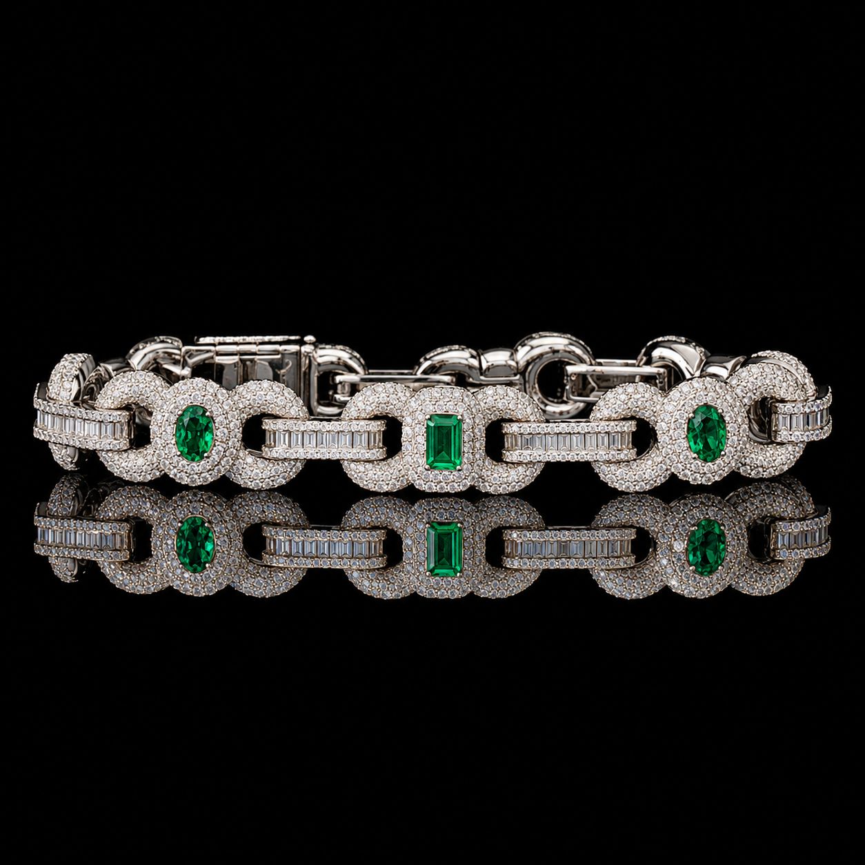 10k White Gold 56.9g 13.56ct Link