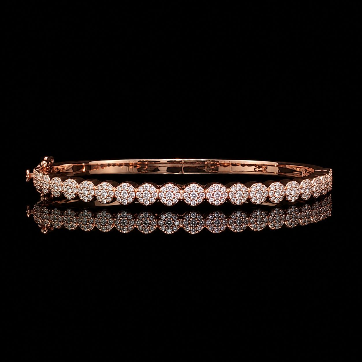 10k Rose Gold 19.7g 1.27ct Bangle
