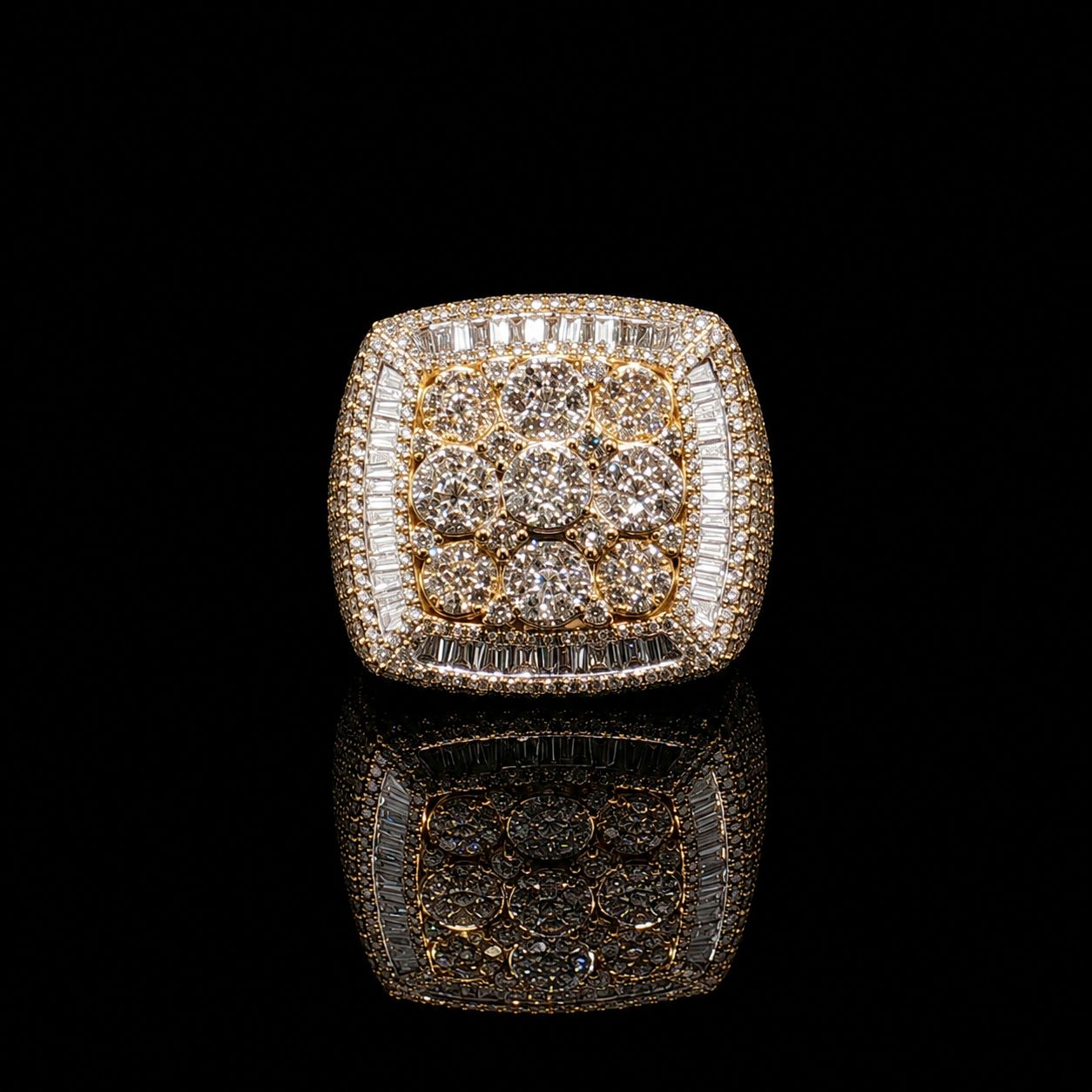 10k Yellow Gold 25g 8.19ct Cluster