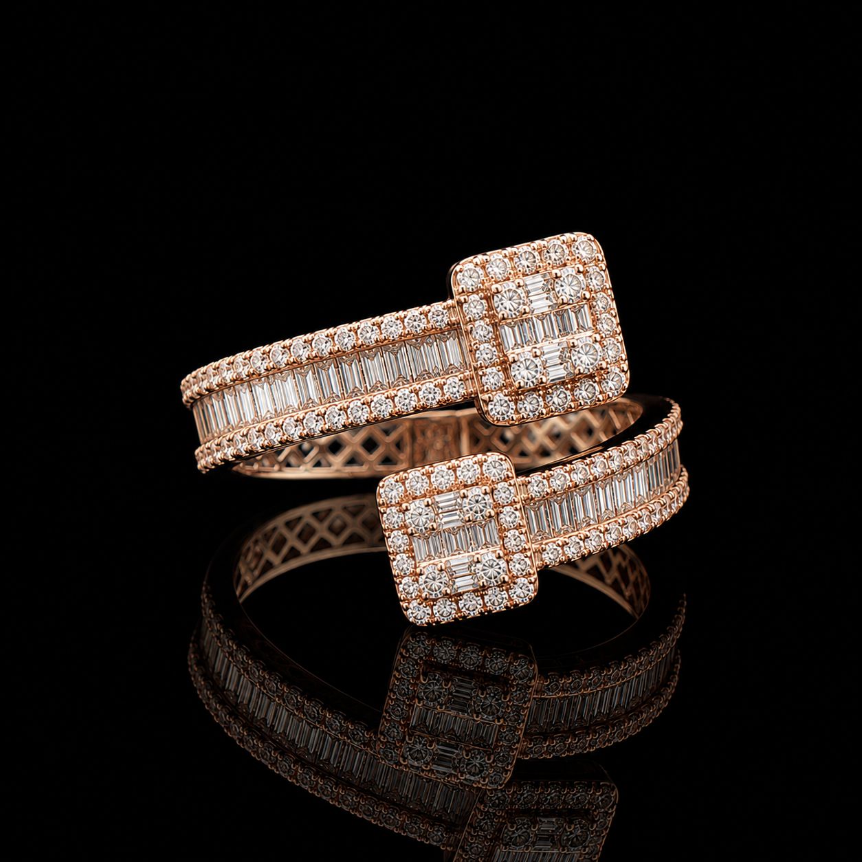 10k Rose Gold 6.1g 1.23ct Baguette