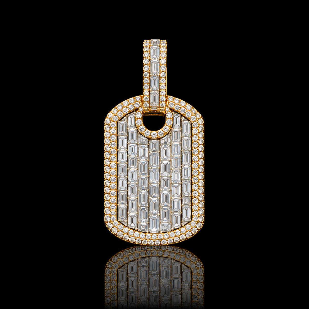 14k Yellow Gold 14.0g 6.85ct Dog Tag