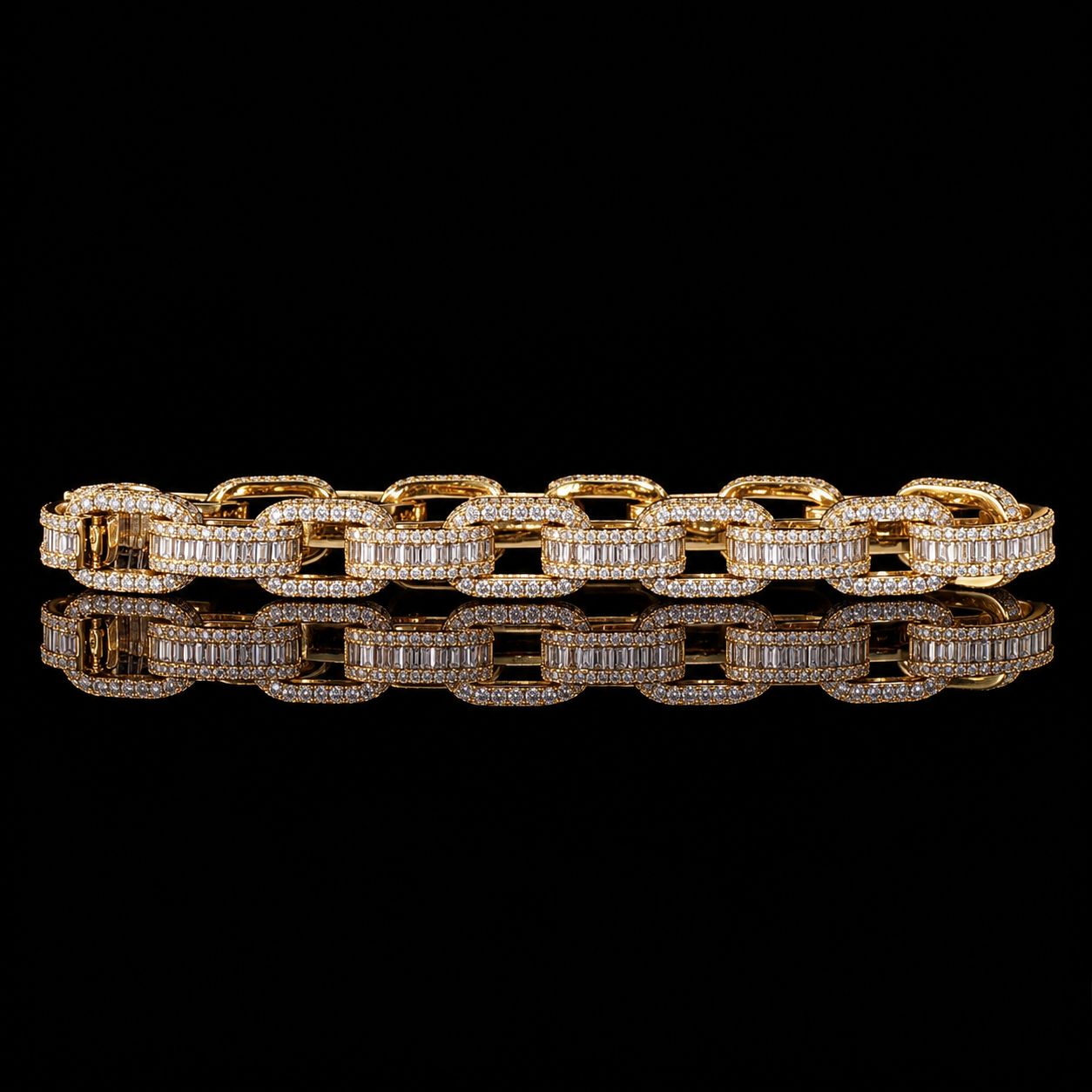 10k Yellow Gold 31.8g 9.18ct Diamond Link