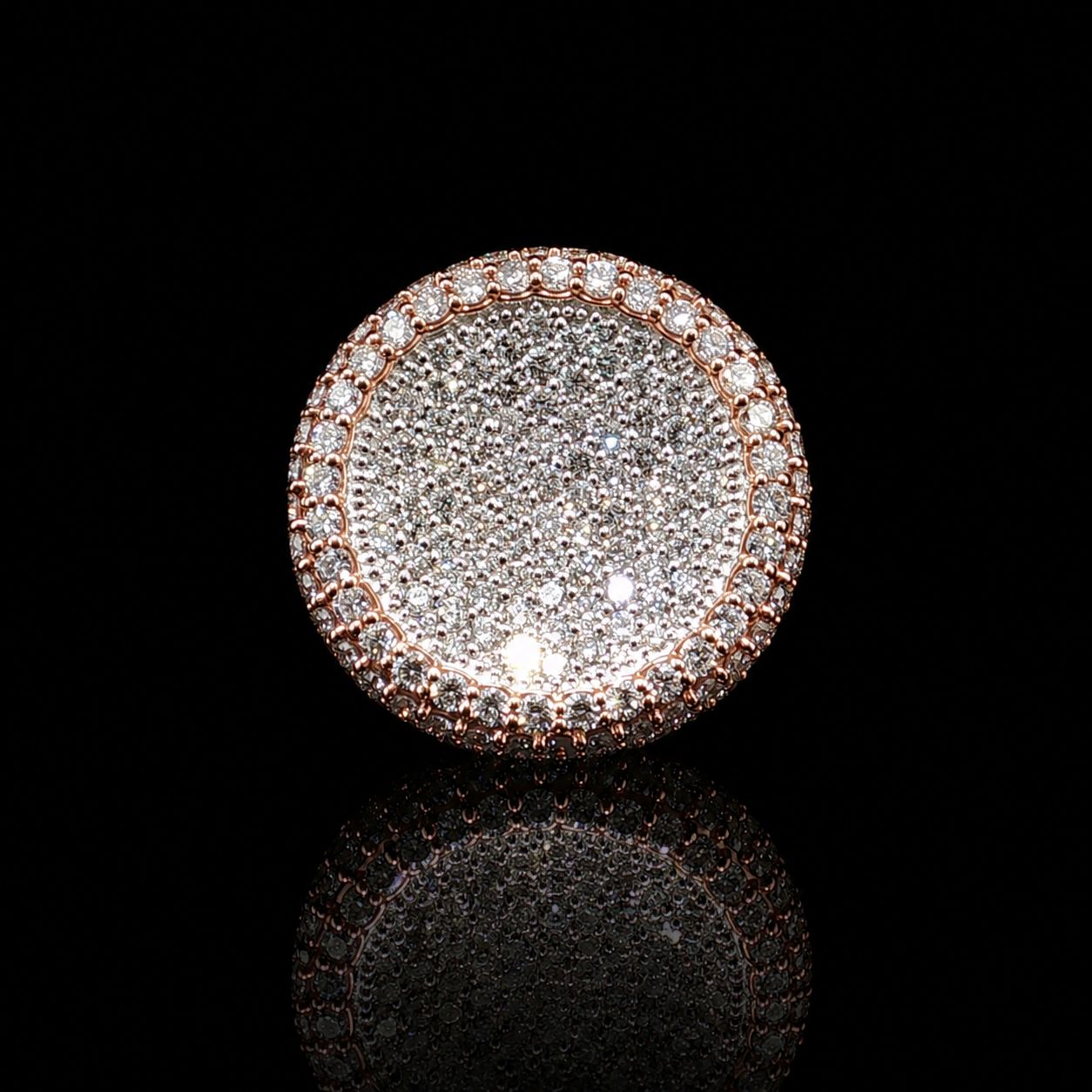 10k Rose Gold 31.8g 12.32ct Round Signet