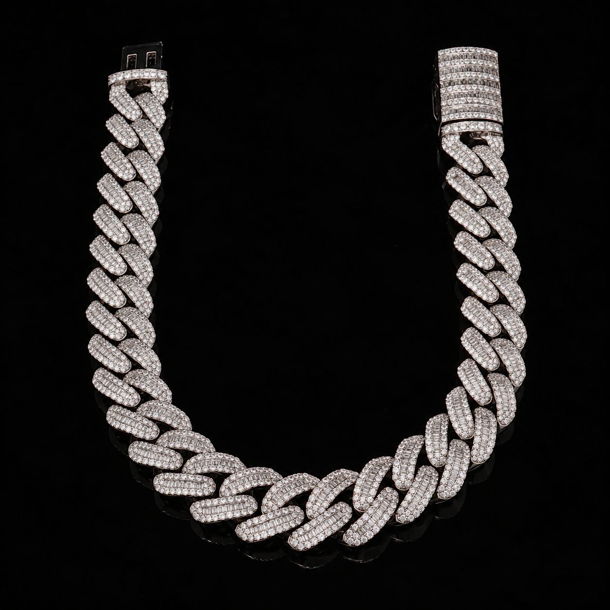 10k White Gold 45.8g 6.23ct Cuban