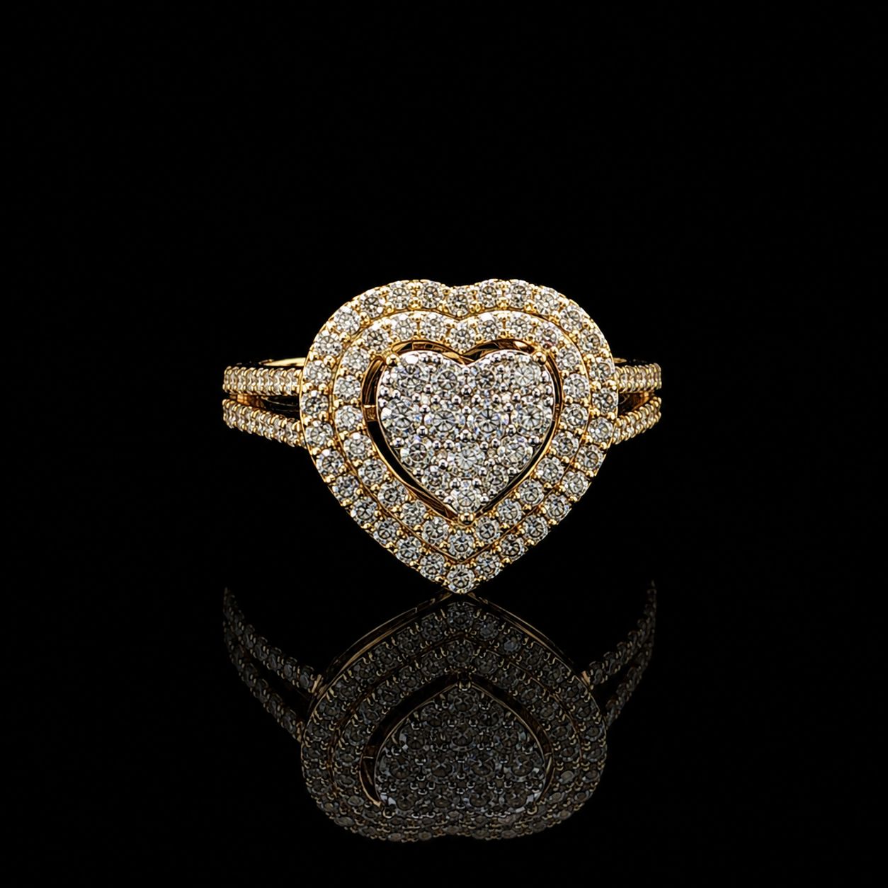 10k Yellow Gold 4.0g 0.92ct Heart