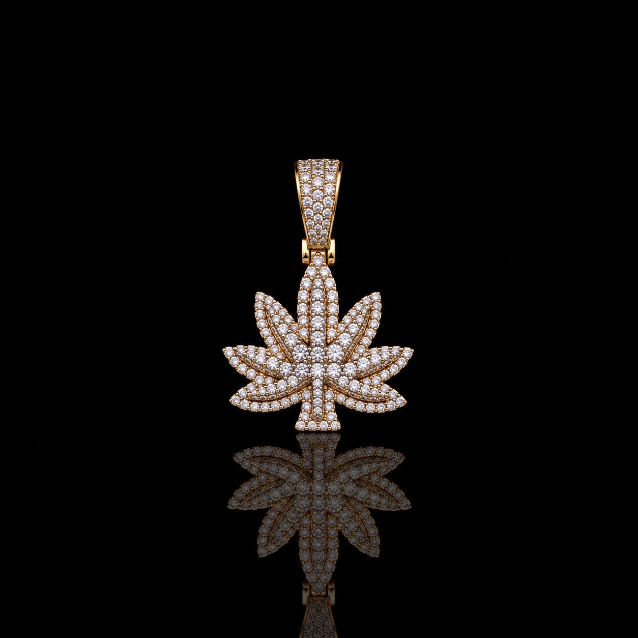 14k Yellow Gold 5.6g 0.78ct Leaf