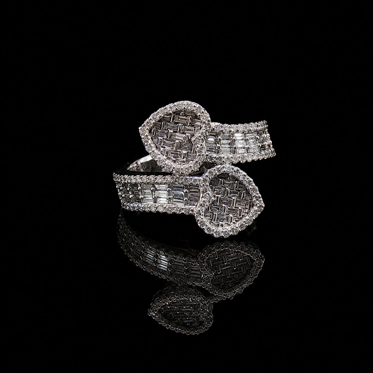 10k White Gold 6.8g 1.37ct Heart