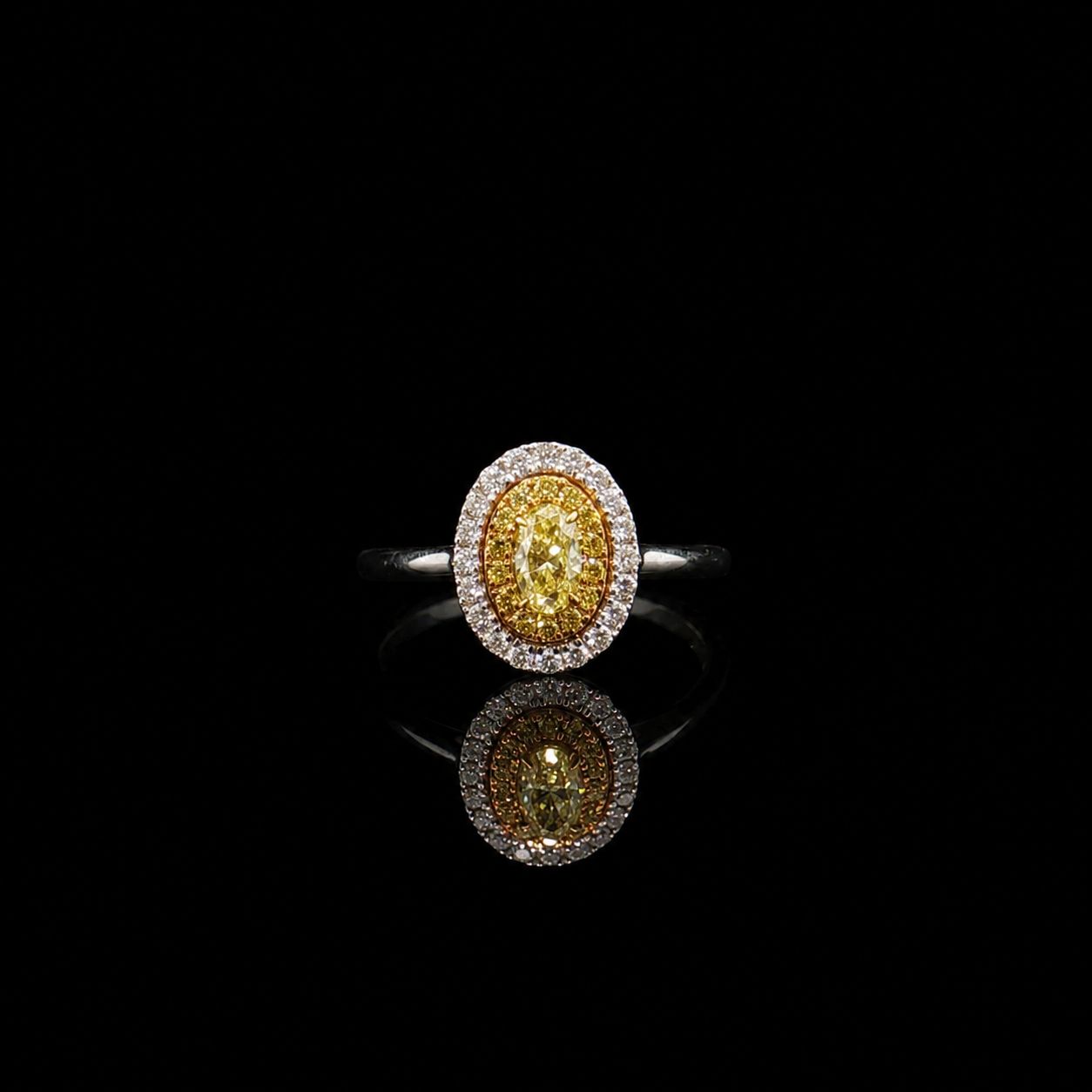 10k White Gold 1.5g 0.46ct Oval Diamond