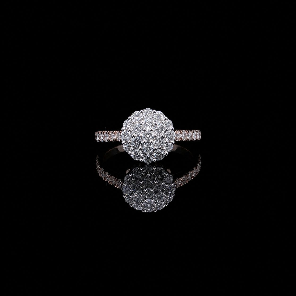 10k Rose Gold 2.7g 0.96ct Flower