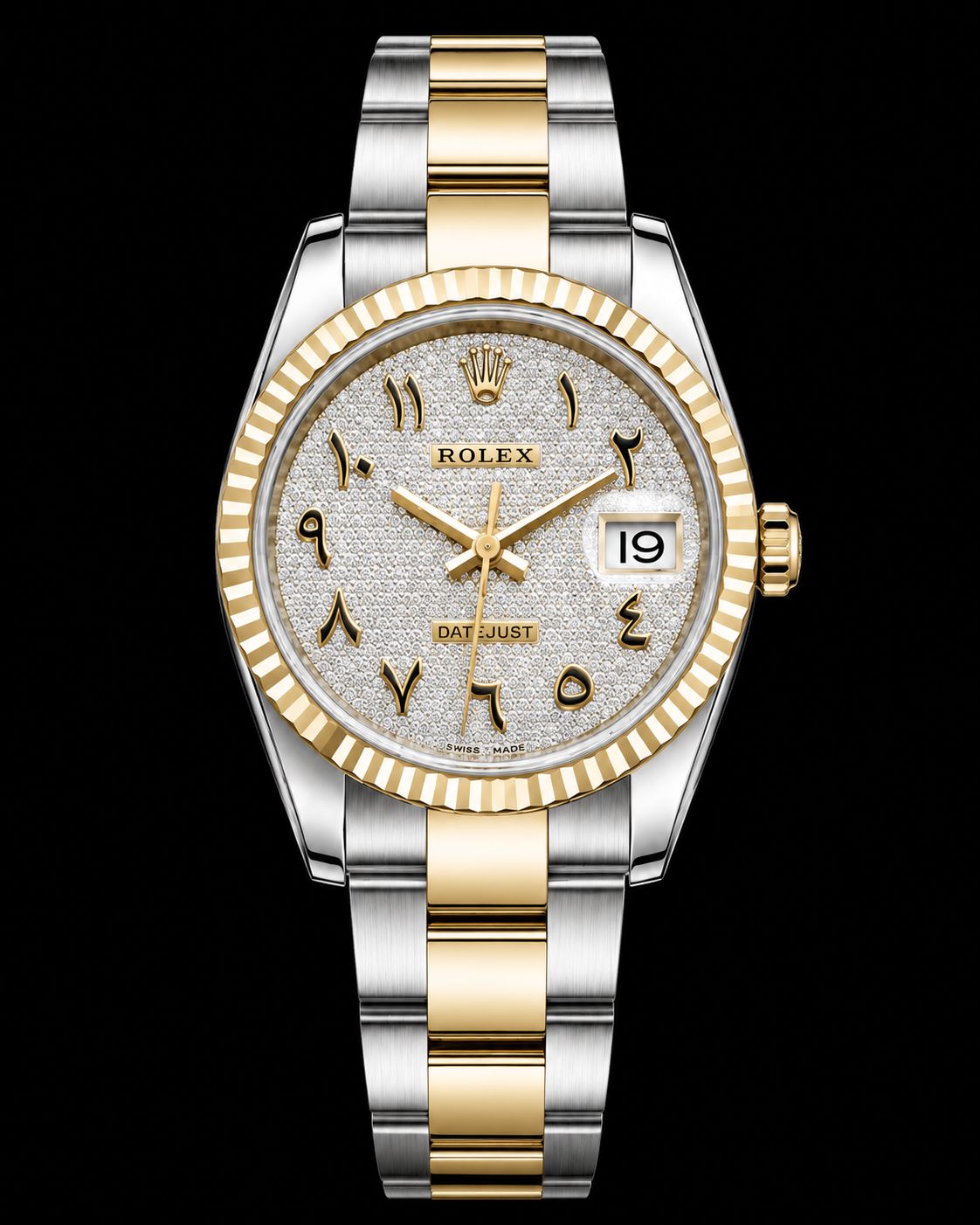Rolex Datejust Two Tone 41mm Pave Dial 116333