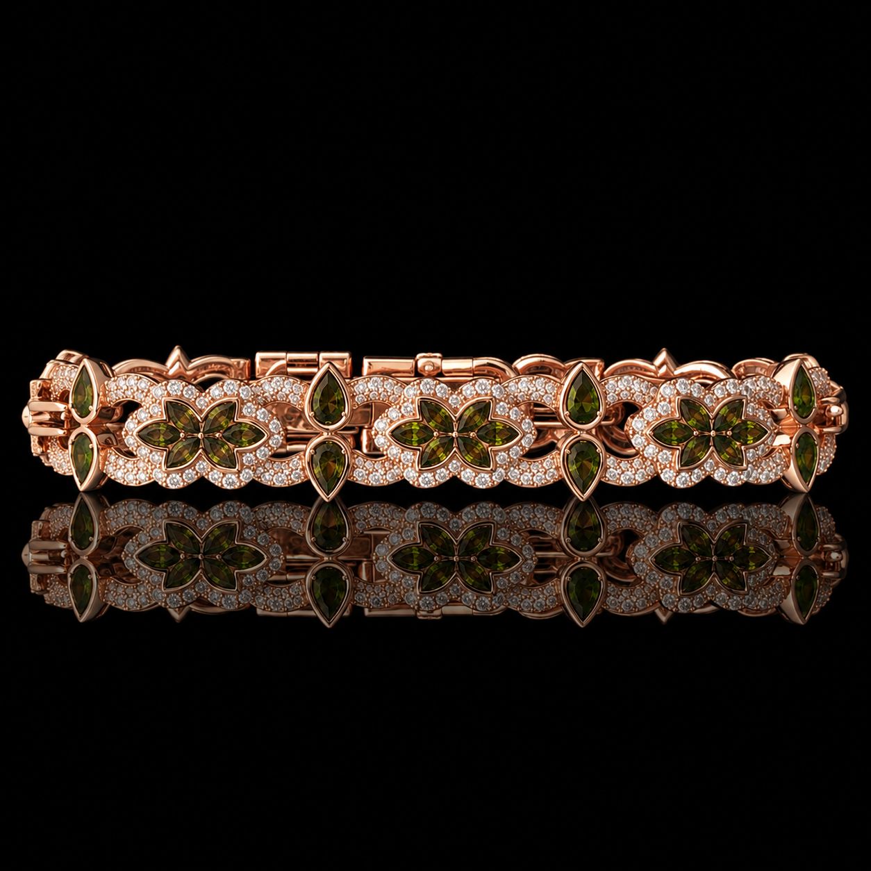 10k Yellow Gold 58.2g 10.73ct Emerald Floral