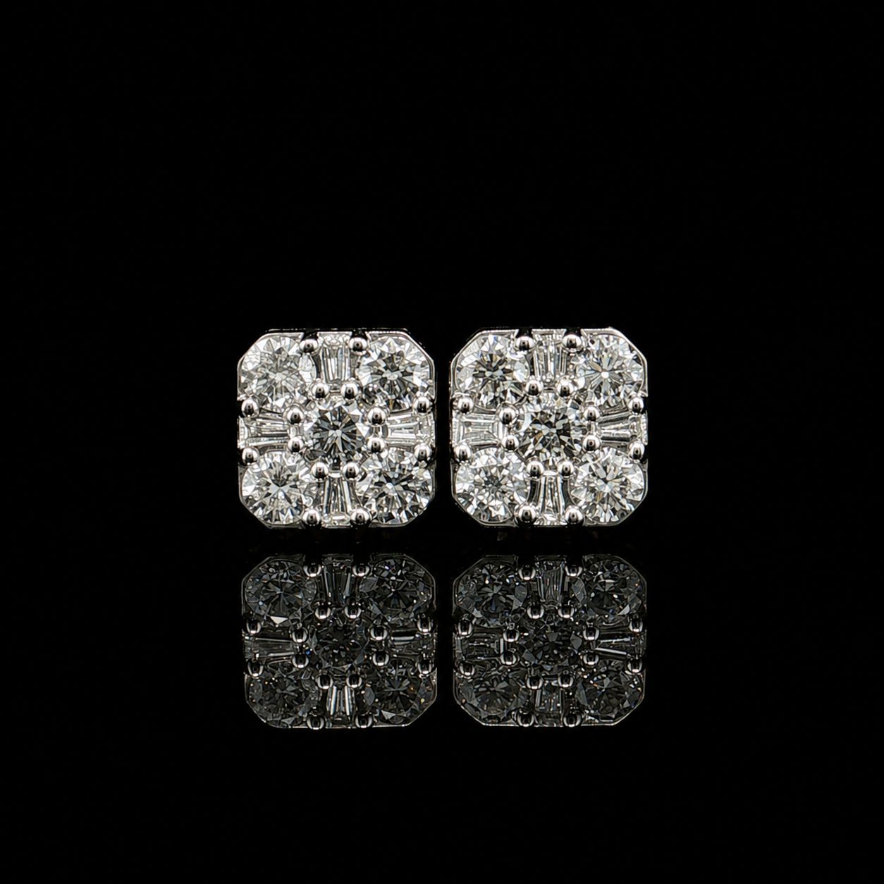 10k Yellow Gold Diamond Cluster 2.49ct