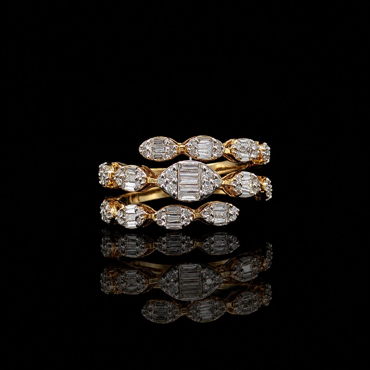 10k Yellow Gold 4.3g 0.81ct Cluster