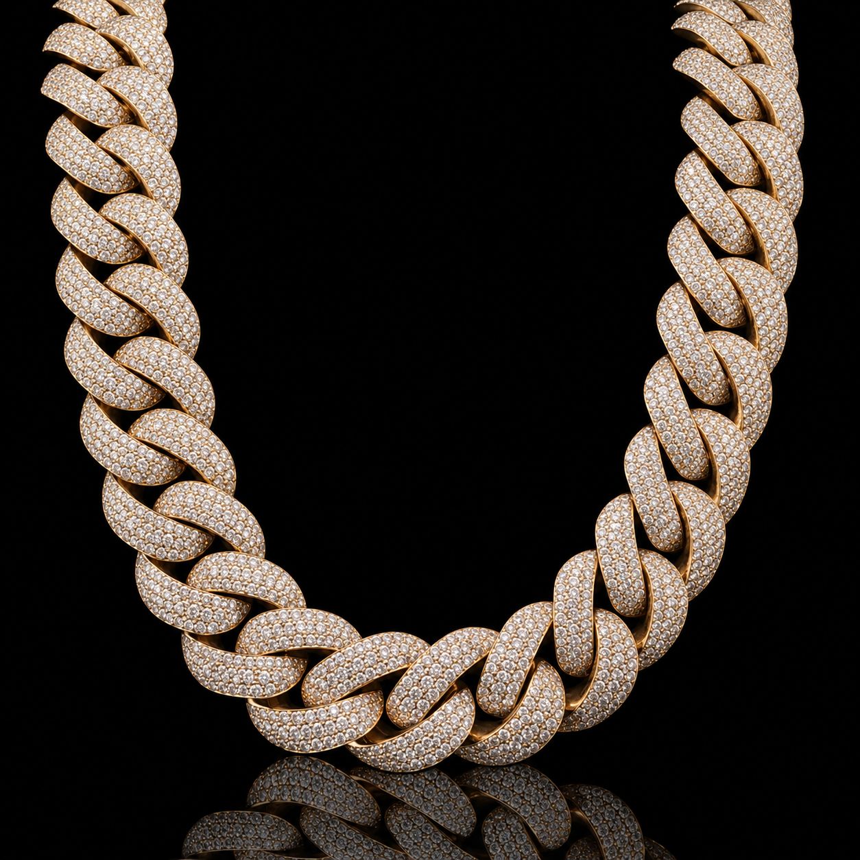 10k Yellow Gold 427g 64.02ct 20mm Cuban