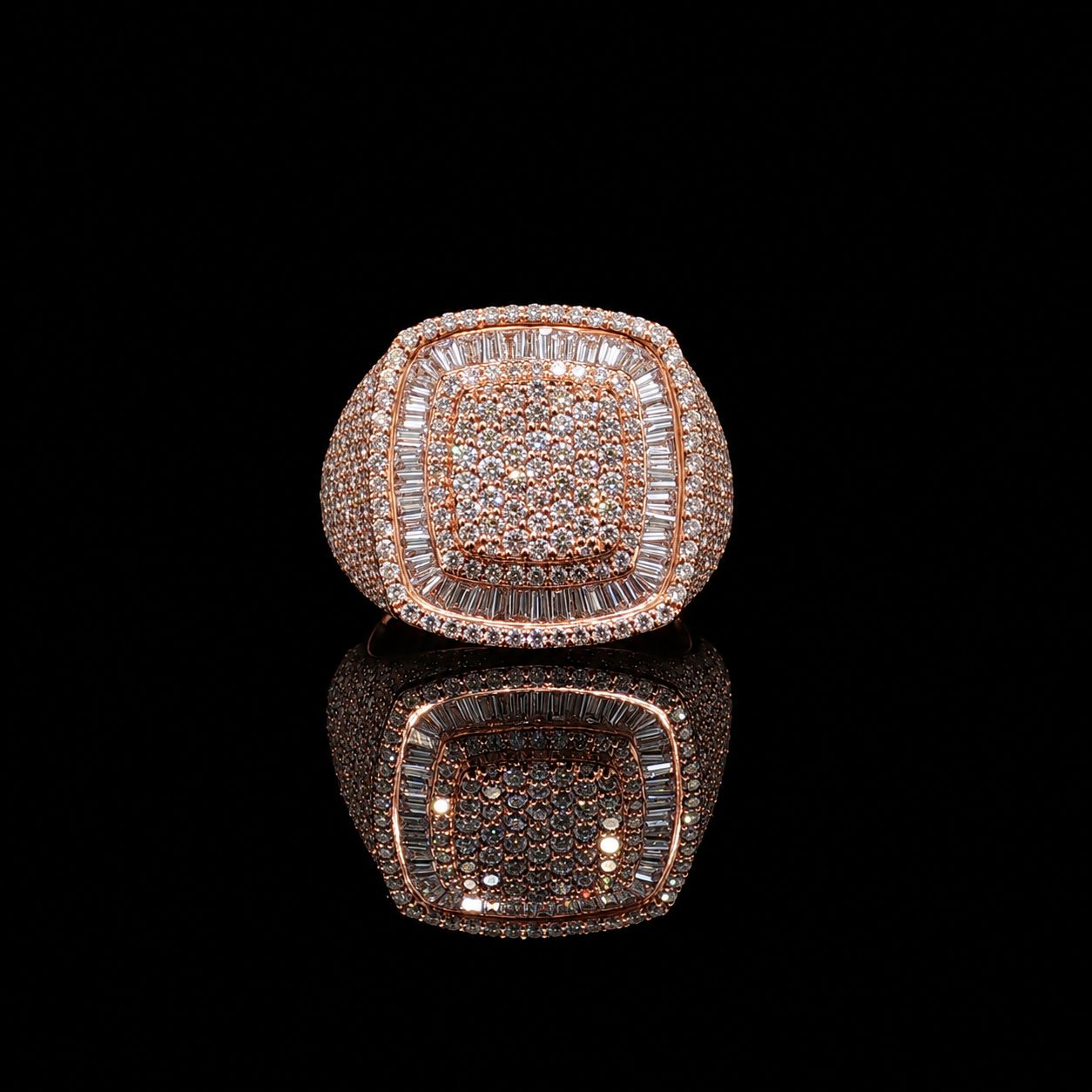 14k Rose Gold 14.4g 3.8ct Cluster