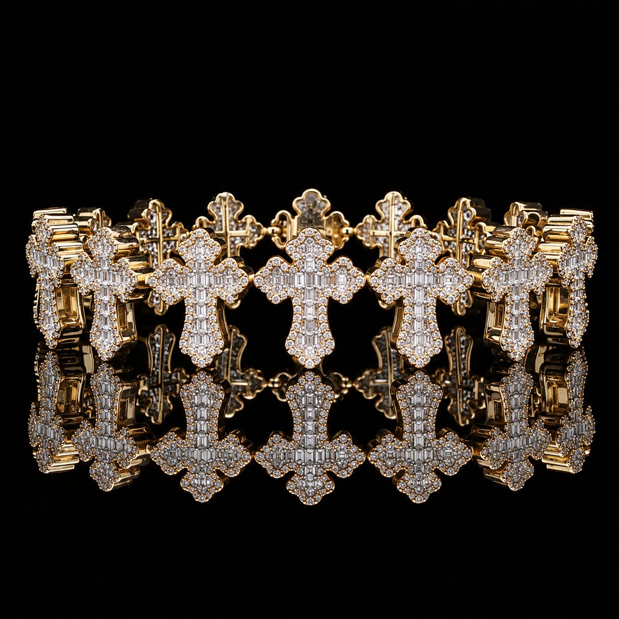 14k Yellow Gold 40.4g 4.15ct Cross