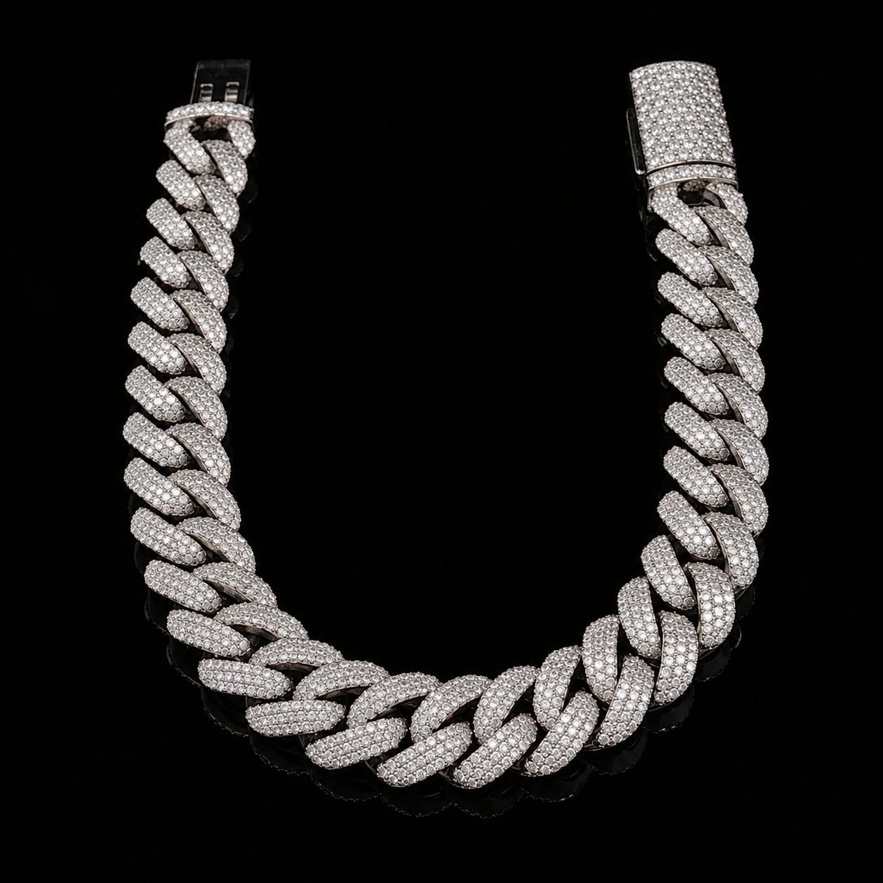 10k White Gold 54.8g 6.71ct Cuban