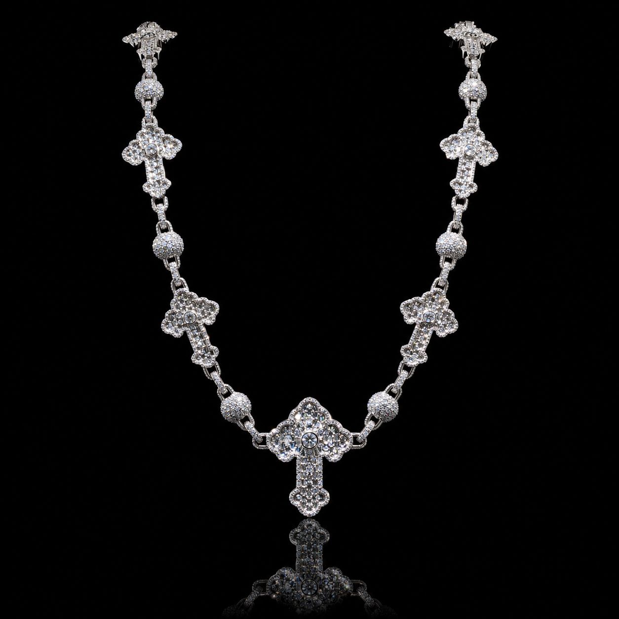10k White Gold 97.2g 28.32ct Cross