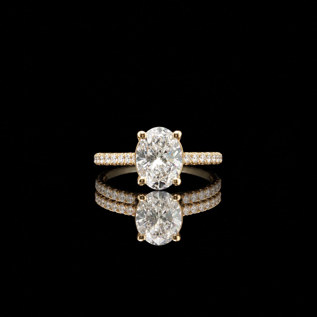 14k Yellow Gold 3.7g 4.56ct Oval