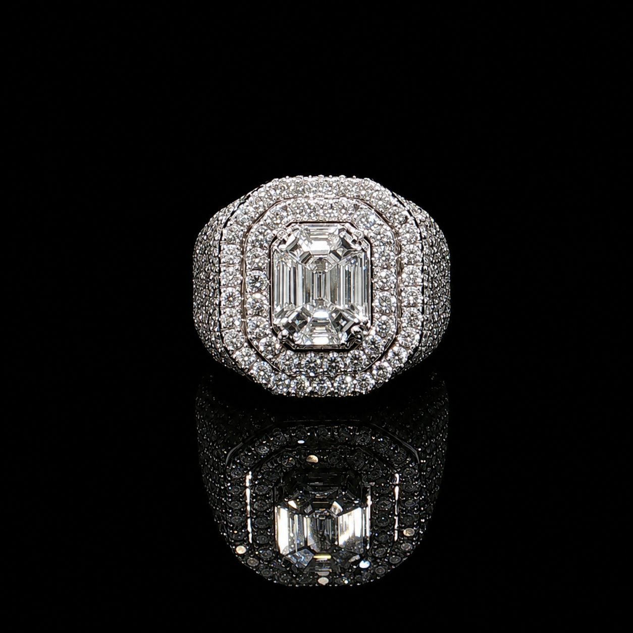 14k White Gold 32g 8.10ct Halo