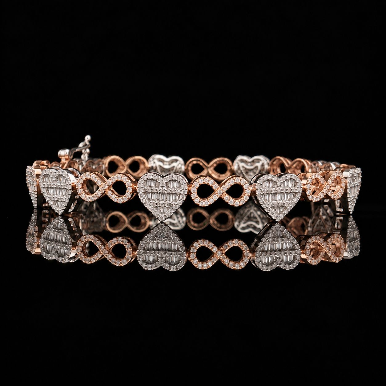 10k Rose/White Gold 12.5g 1.94ct Infinity