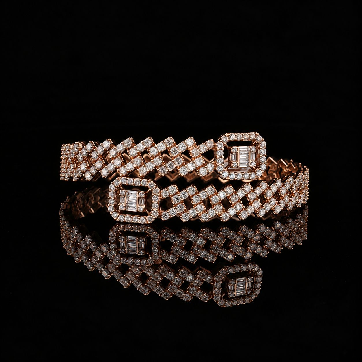10k Rose Gold 28.5g 7.61ct Bangle