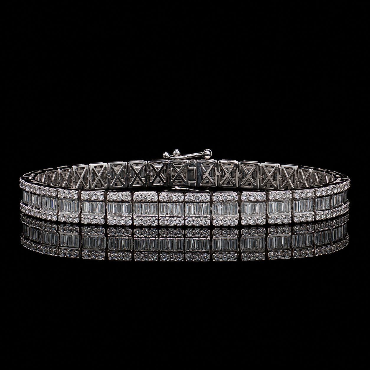 10k White Gold 26.3g 7.30ct Emerald