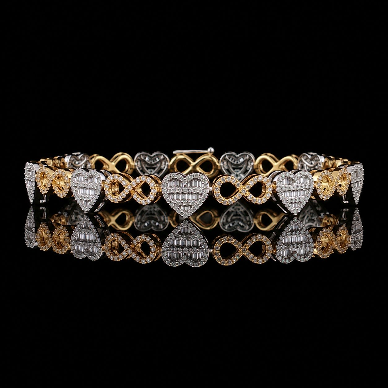10k Yellow/White Gold 12.5g 1.97ct Infinity
